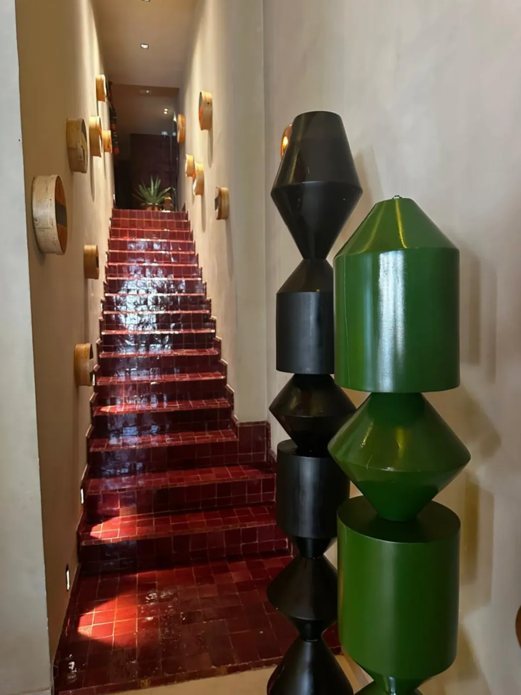 Escalier en zellige rouge